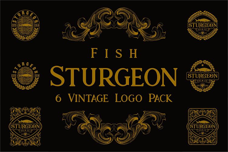 Sturgeon Vintage Logo Pack