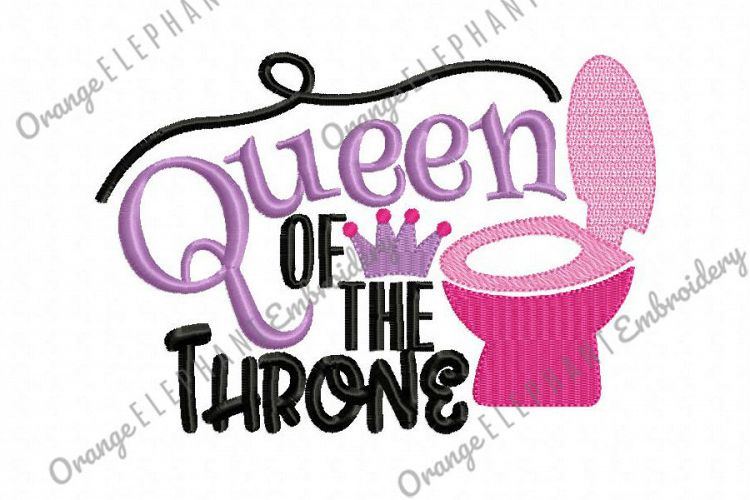 Queen Of The Throne Unique Urban Machine Embroidery Design digital File