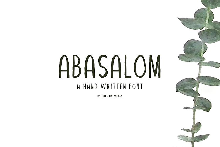 Abasalom A Handwritten Font