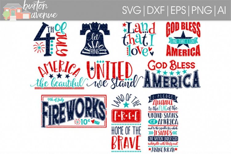 Patriotic SVG Bundle-cut files for Cricut, Silhouette