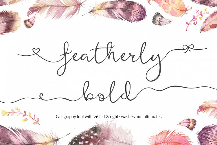 Featherly Bold Font - wedding font