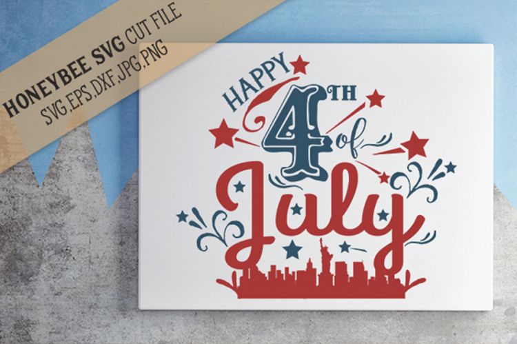 Happy 4th of July New York City SVG Cut File