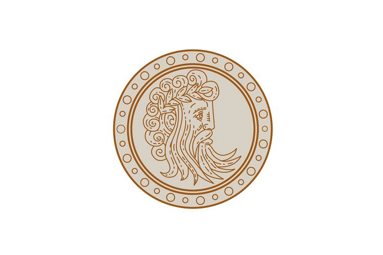 Jupiter God of Light and Sky Mono Line