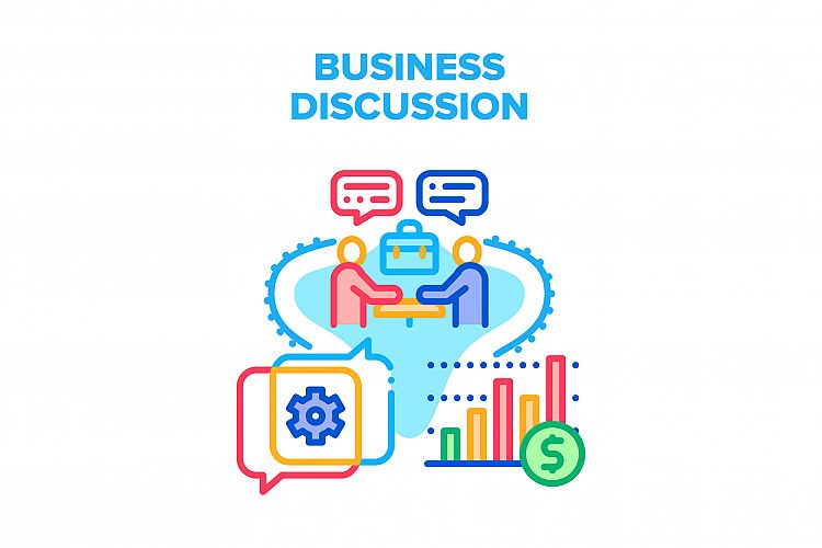 Business Discussion Partner Vector Concept Color example image 1