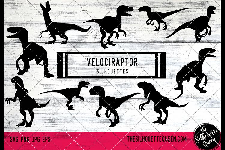 Velociraptor Dinosaur svg files cricut, silhouette clip art,