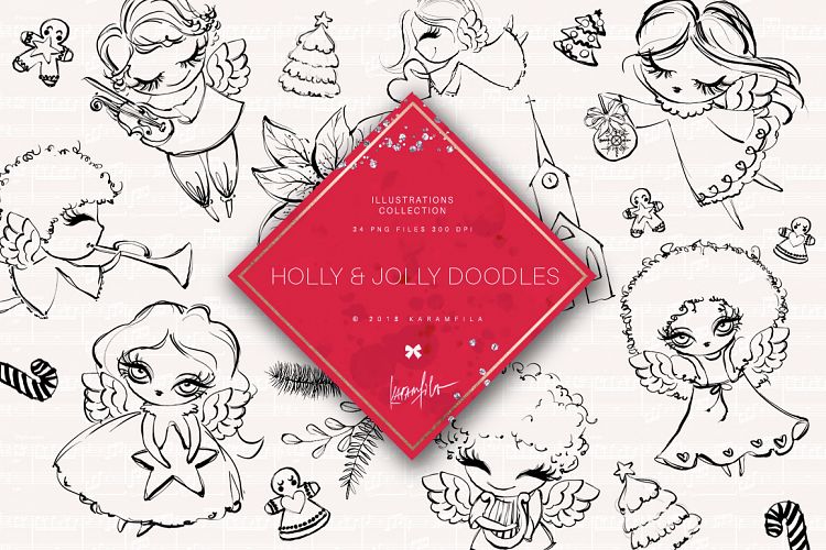 Christmas Doodle Clipart