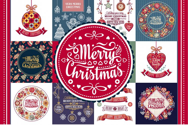 Christmas template. Big bundle. 30 greeting card. Christmas invitation. Xmas flyer
