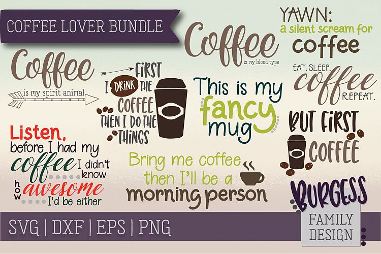 Coffee lover bundle | SVG DXF EPS PNG