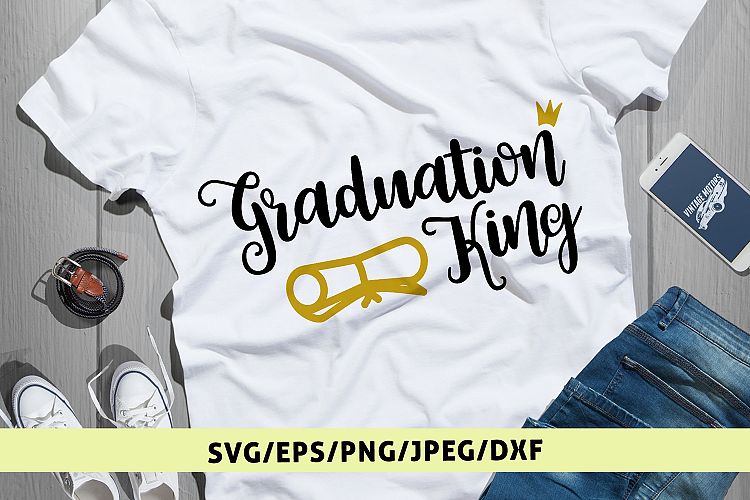 Graduation King - Graduation SVG EPS DXF PNG Cutting Files