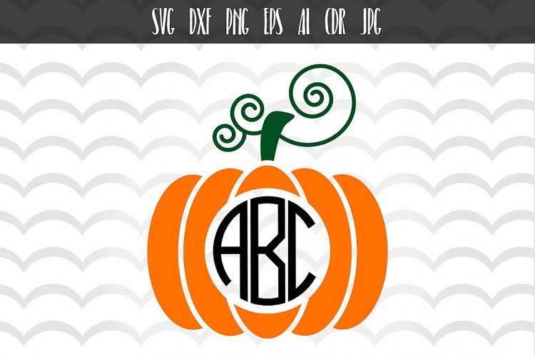 Halloween Pumpkin Svg, Thanksgiving Svg, Fall Monogram