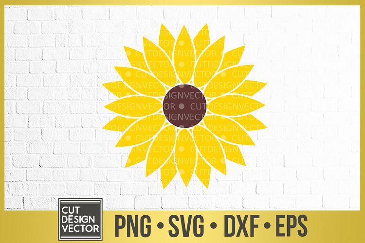 Download Sunflower SVG PNG EPS DXF Cut Files for Silhouette & Cricut