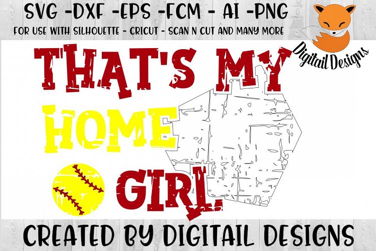 Softball SVG - Silhouette - Cricut - Scan n Cut