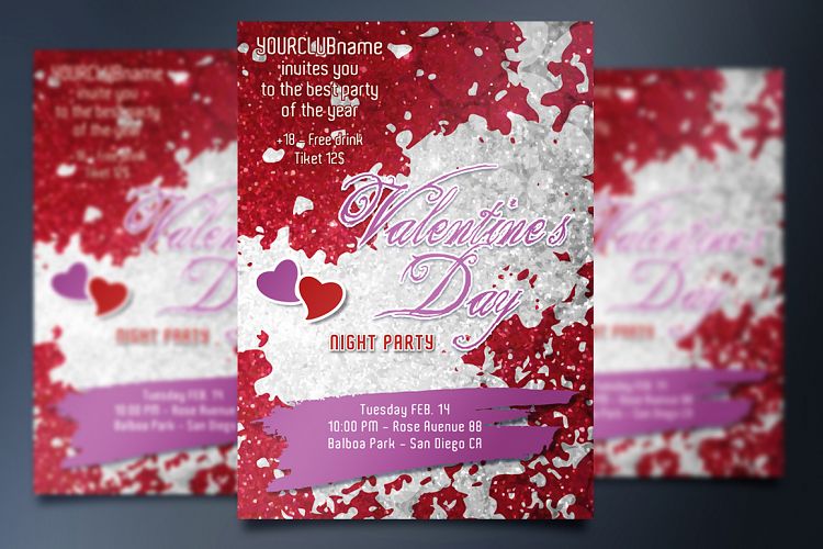 Valentine's Day Party - Invite card example image 1