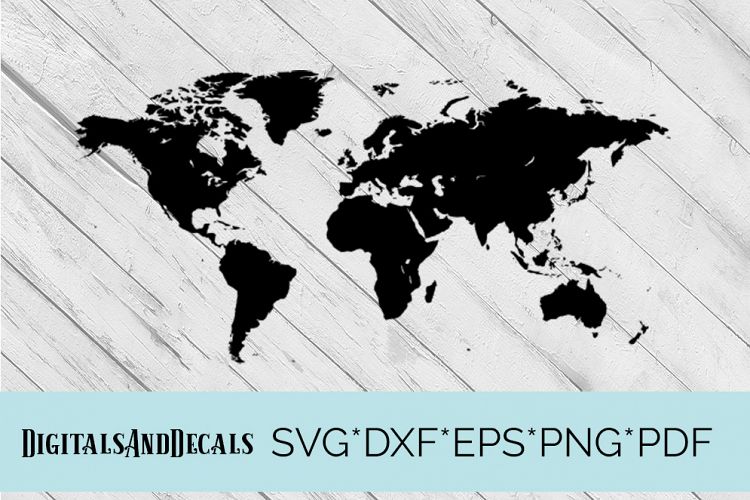 World Map  SVG Cutting File 