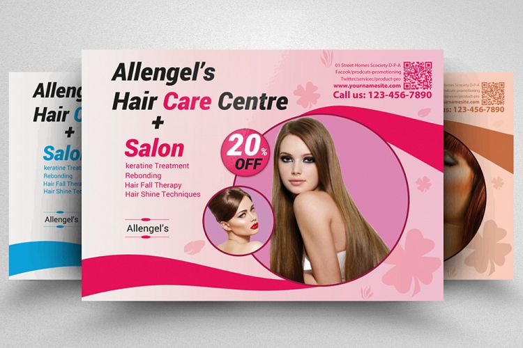 Horizontal Hair Care Center Flyer