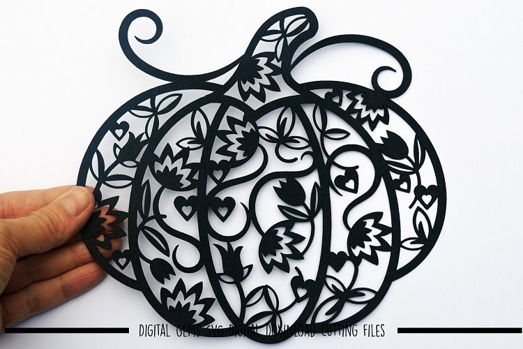 Pumpkin Paper Cut SVG / DXF / EPS Files