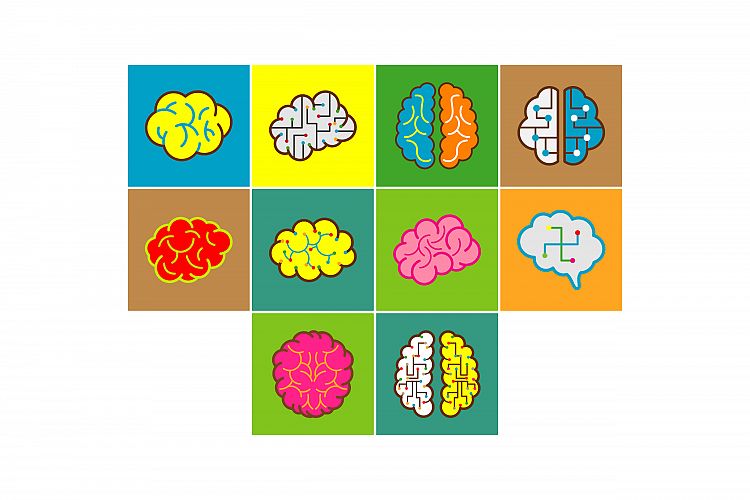 brain logo vector