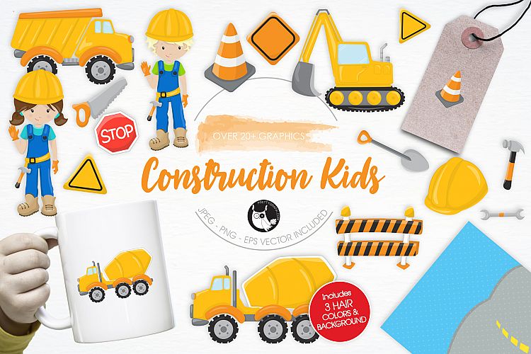 Construction Kids graphics and illustrations