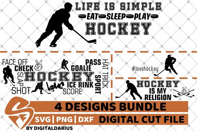 Download 4x Hockey Life Design Bundle Svg, Hobby, Victory, Ice Rink ...