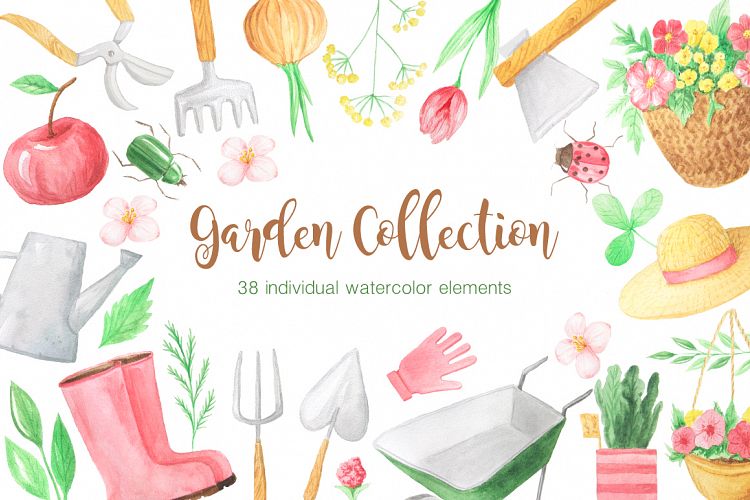 Watercolor Garden Set