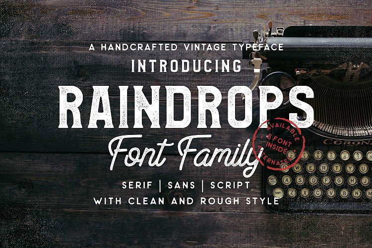 Raindrops Font Family 