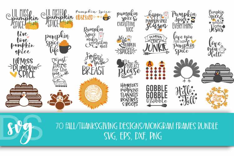 Fall, Pumpkin, Halloween, SVG, PNG, Thanksgiving Bundle,