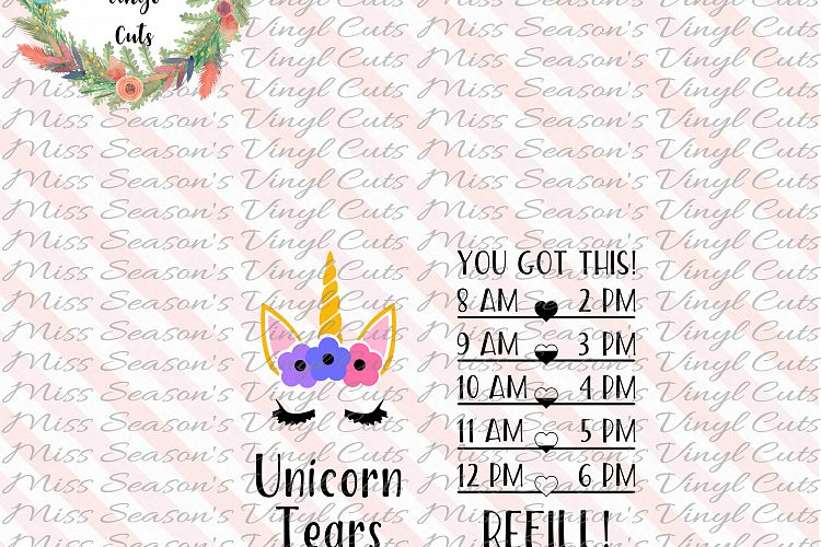 Unicorn Tears SVG Unicorn Water Bottle SVG, DXF, Eps, Png 