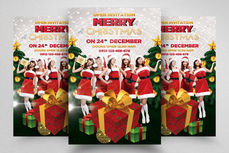 Merry Christmas Flyer Template