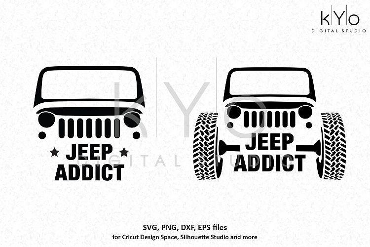 Jeep Wrangler Addict Off road 4x4 svg png dxf eps files