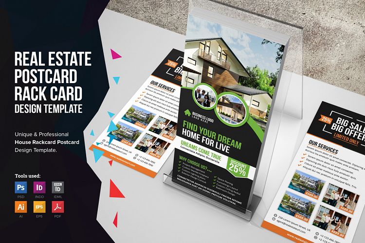 Real Estate Postcard & Rackcard DL Flyer v2