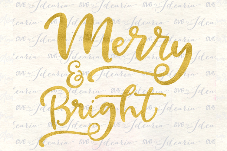 Merry and Bright Christmas Svg