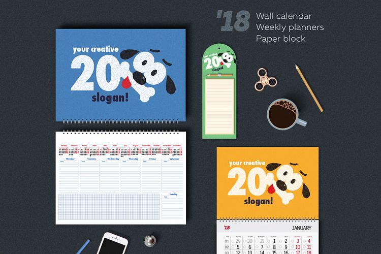Planners, block & 2018 calendars