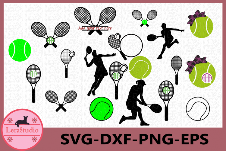 Download Tennis SVG, Tennis Monogram Svg, Tennis Racket and Ball