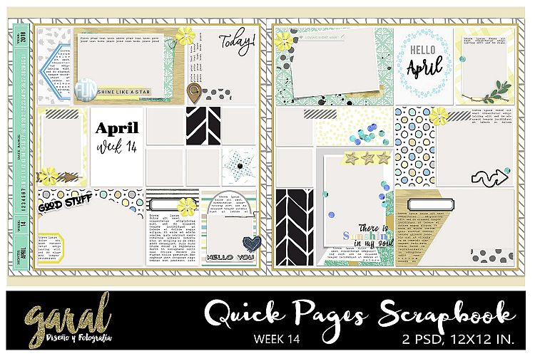 Quick Pages Scrapbook, Week14 Project life, Pocket Scrapbook