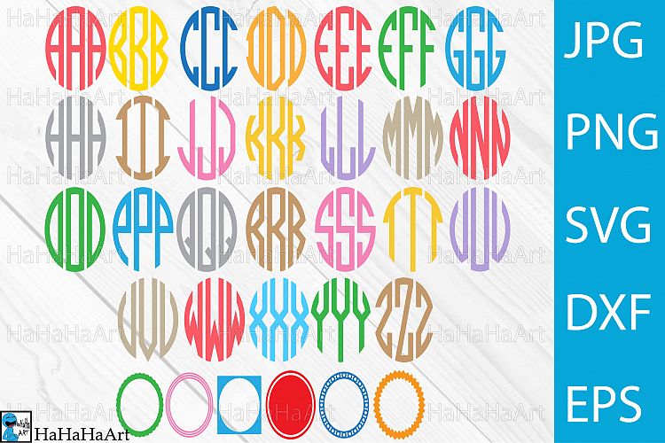 Stretched Monogram Alphabet V1 Clip art / Cutting Files 62c
