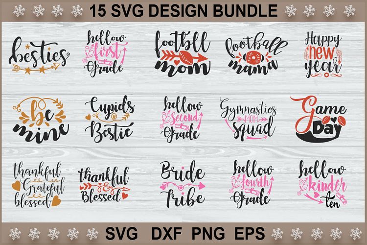 15 Quotes SVG Design Bundle Vol 1