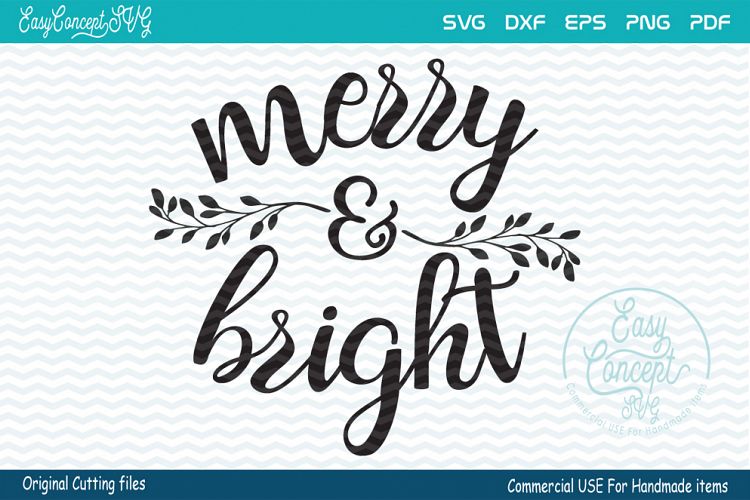 Merry Bright Svg Dxf Png Eps Pdf Studio Vector Cut Files 40034 Svgs Design Bundles