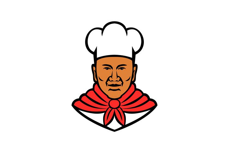African American Baker Chef Cook Mascot