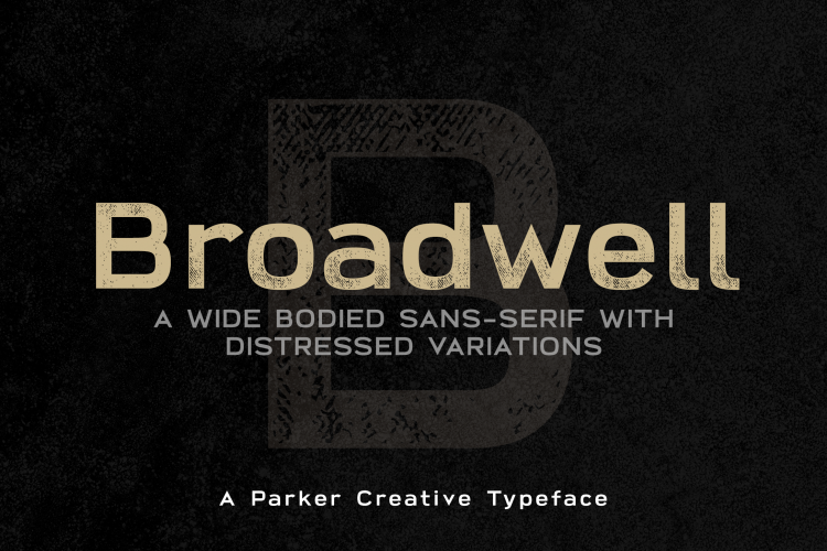 Broadwell Bold Distressed Font