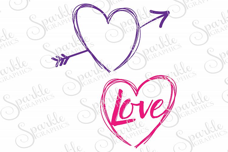Scribble Love Cut File | SVG, EPS, DXF, PNG