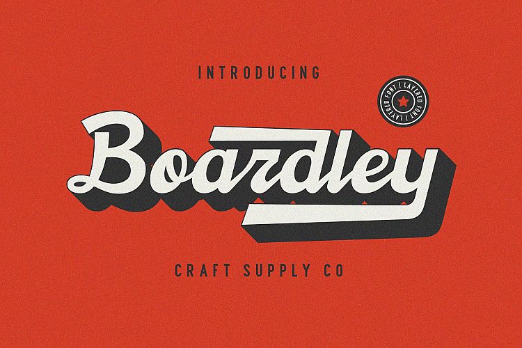 Boardley Script - Layered Font