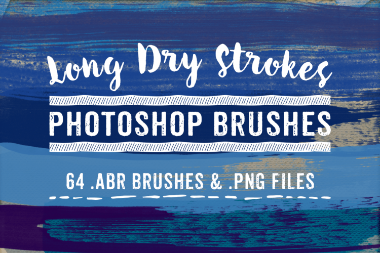 Long Dry Paint Stroke Photoshop Brushes