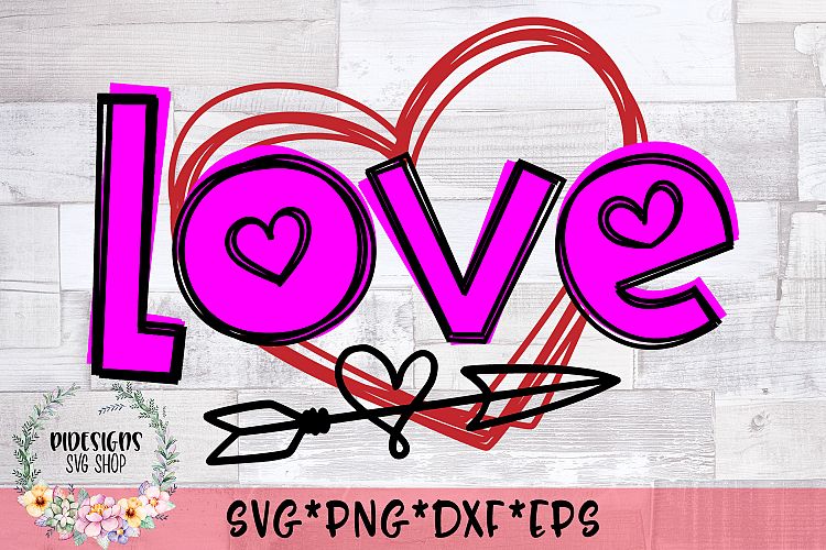 Love Heart Arrow SVG Cut File