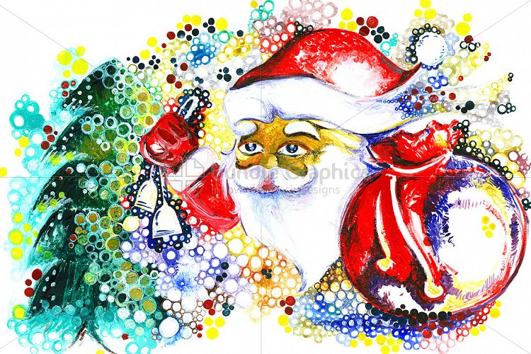 Painting of Santa Claus