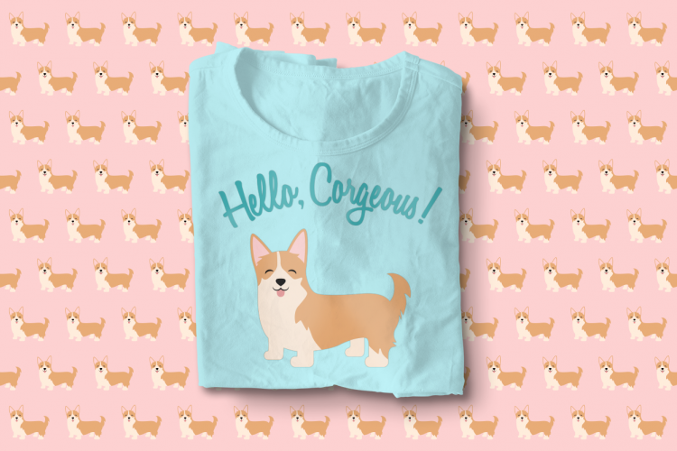 Corgi Hello Corgeous SVG Design