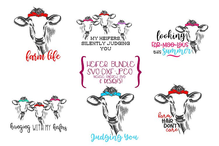 Heifer SVG Bundle, Farm Life Bundle, Cow SVG bundle