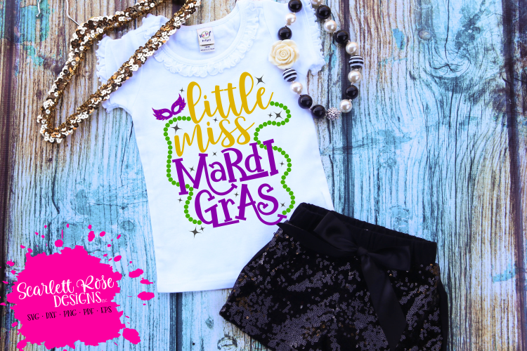 Little Miss Mardi Gras SVG