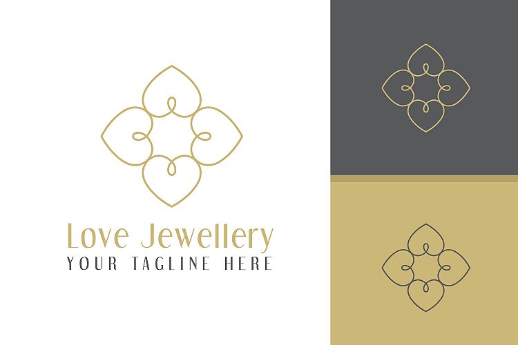 Love Heart luxury Logo