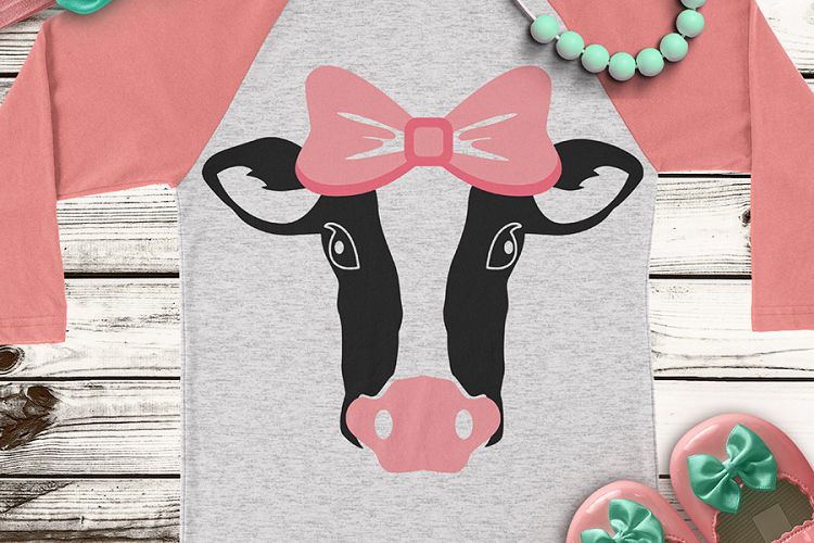 Cow Heifer Farm Life Animal Cute Kids Girls SVG DXF PNG Cut File Cricut Silhouette Cameo Clip Art Htv Die Cutting Heat Transfer Vinyl