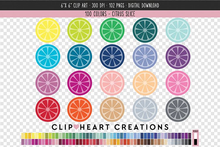 Citrus Slice Clip Art - 100 Clip Art Graphics